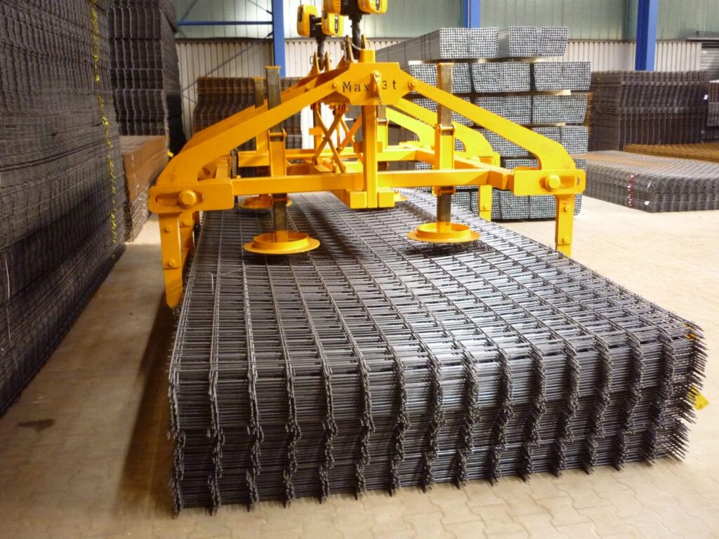 Baustahlmattengreifer, Baustahlmattenzange, Bewehrungsmattengreifer, Bewehrungsmattenzange, Betonstahlmattengreifer, Betonstahlmattenzange, Armierungsgitterzange, Armierungsgitterzange, Lastaufnahmemittel