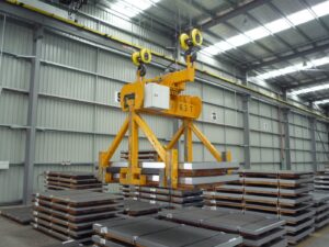 Sheet lifter, telescopic sheet lifter, sheet pack lifter, sheet metal tong, telescopic sheet metal tong, pallet tong, sheet lifter, telescope sheet lifter, tongs for sheet metals, sheet plate tongs, Lifting & Handling Equipment, LOAD HANDLING DEVICES