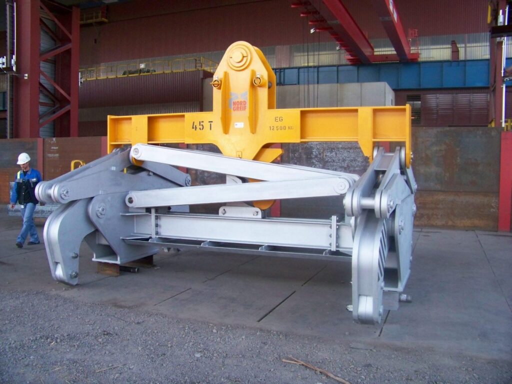 Blockzange, Doppel-Blockzange Blockheber, Knüppelzange, Barrenzange, Brammenzange, Lastaufnahmemittel