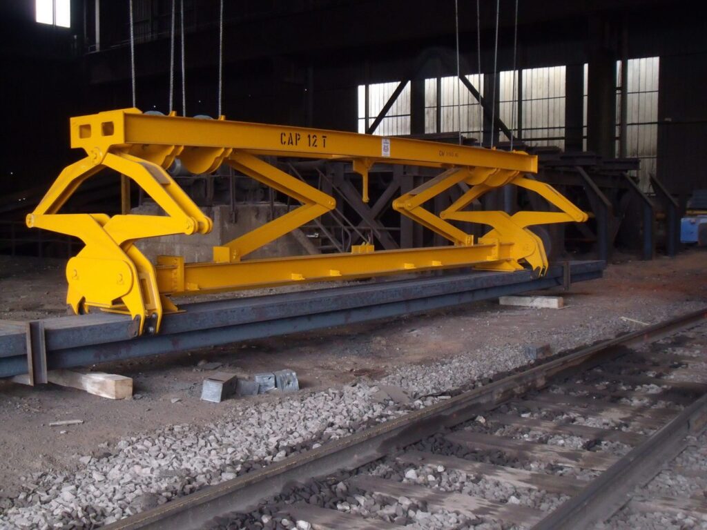 Blockzange, Doppel-Blockzange Blockheber, Knüppelzange, Barrenzange, Brammenzange, Lastaufnahmemittel