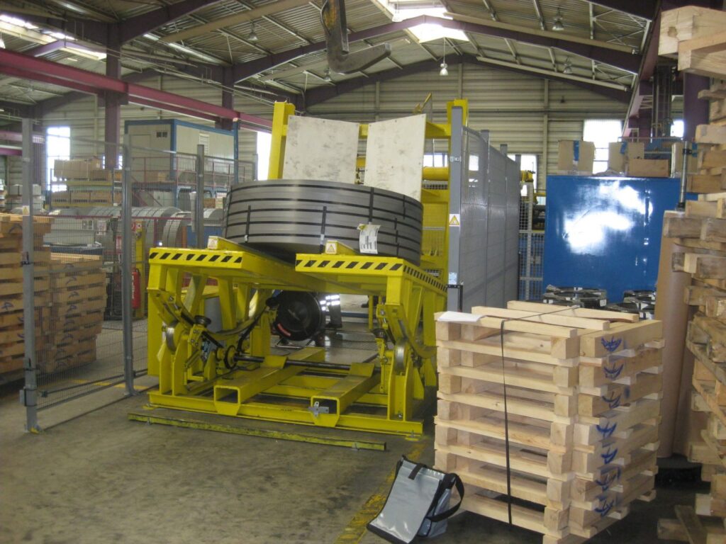 Kipptisch, Wendeeinrichtung, Wendetisch, Platinenwendetisch, Coilwendeinrichtung, Rundling-Wendeeinrichtung, Wendegerät, Werkzeugwender, Lastaufnahmemittel