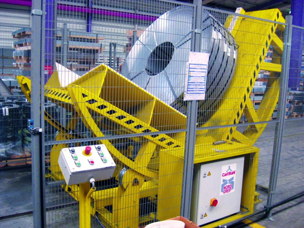 Kipptisch, Wendeeinrichtung, Wendetisch, Platinenwendetisch, Coilwendeinrichtung, Rundling-Wendeeinrichtung, Wendegerät, Werkzeugwender, Lastaufnahmemittel