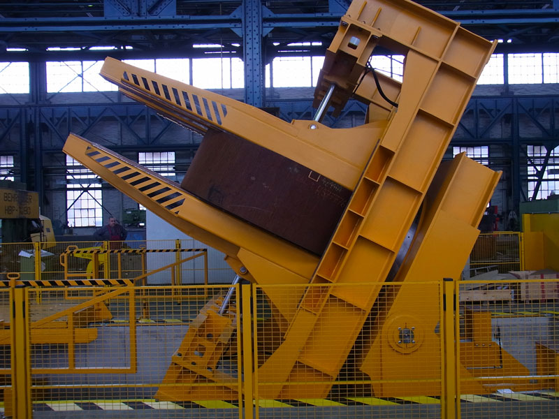 Kipptisch, Wendeeinrichtung, Wendetisch, Platinenwendetisch, Coilwendeinichtung, Rundling-Wendeeinrichtung, Wendegerät, Werkzeugwender, Lastaufnahmemittel